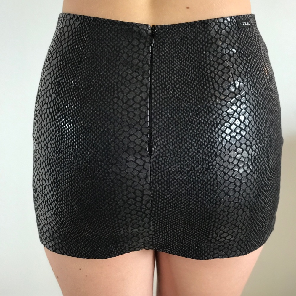 Guess faux snakeskin skirt